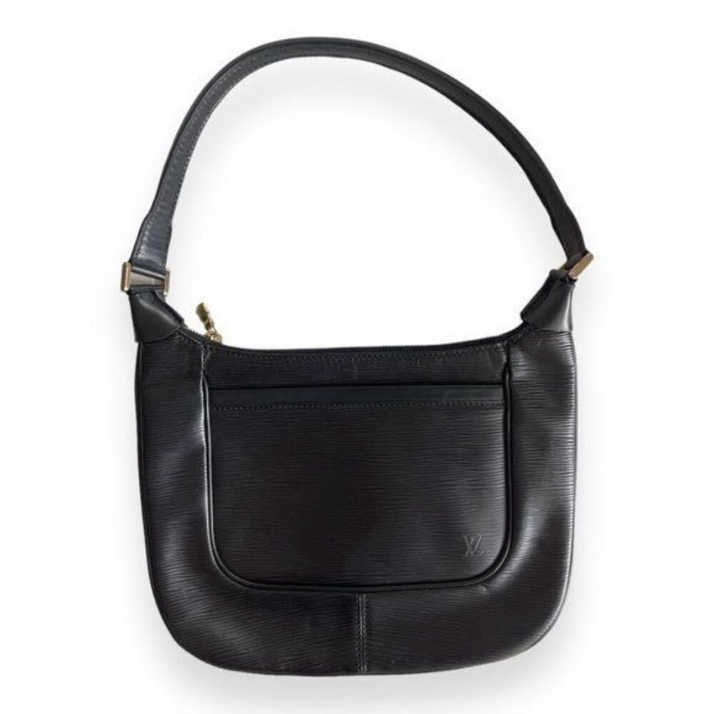 Authentic LOUIS VUITTON Epi Leather Matsy Vintage Black Shoulder Bag Purse Tote - Picture 2 of 8